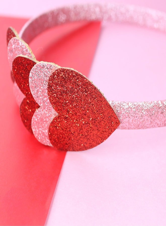 Needzo Sparkly Valentine's Headband, 2026 Vday Party Hair Accessory, One Size (Pink Hearts, One Size) - Image 4